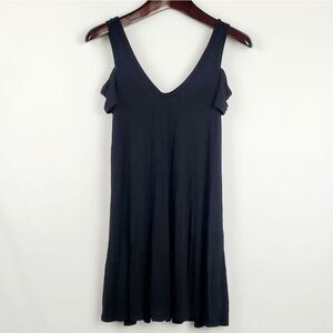 American Eagle sz XS Black Knee Length,  Knit Dress Peekaboo Sleeve